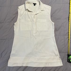Ann Taylor Sleeveless Blouse Cream Size S